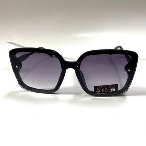 GUESS Oversized Square Sunglasses GO00093 Rimless Acetate Black Matte NWT